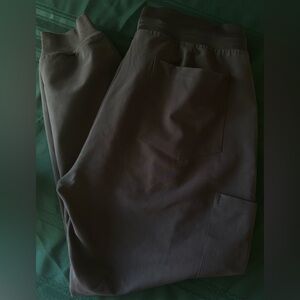 Mandala Jogger Scrub Pants.  Charcoal Gray.